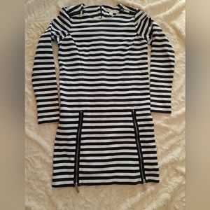 🔥🔥🔥SALE🔥🔥🔥Michael Kors Navy & White Striped Nautical Dress